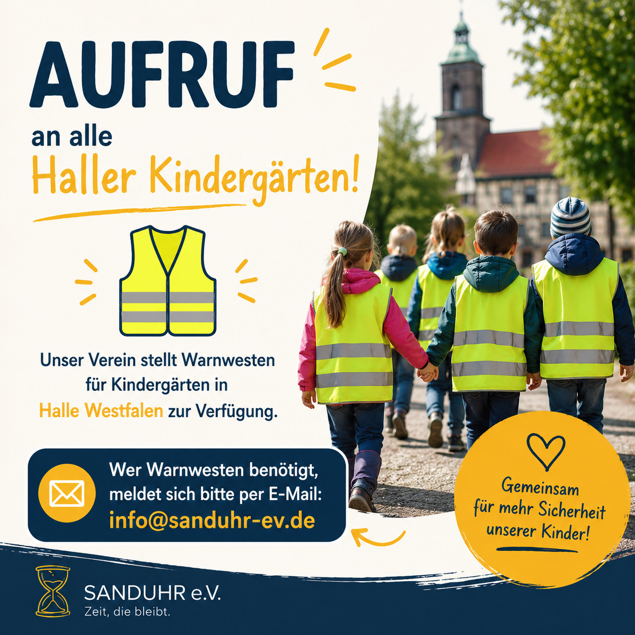 Aufruf an alle Haller Kindergärten: Warnwesten für mehr Sicherheit
